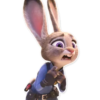 🙁 Judy Hopps Zootopia Dessin animé, Animal, Police, Lapin, Officier whatsapp sticker