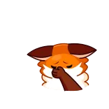 🤦‍♀️ fuchs, tier, niedlich, traurig, cartoon, kawaii whatsapp sticker