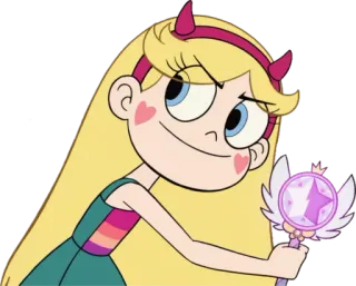 👺 Star Butterfly Star vs. the Forces of Evil การ์ตูน, เวทมนตร์, ไม้กายสิทธิ์, ดาว, เจ้าหญิง telegram sticker