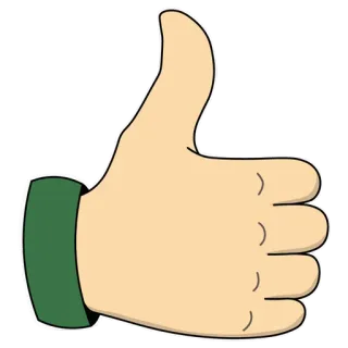 👍 Палец вверх, Лайк, Согласие, Жест рукой, Положительный отзыв whatsapp sticker