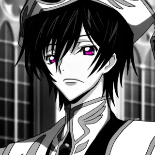 🖤 Lelouch Lamperouge Code Geass Anime, Personaggio, Lelouch, Code Geass, Personaggio anime whatsapp sticker