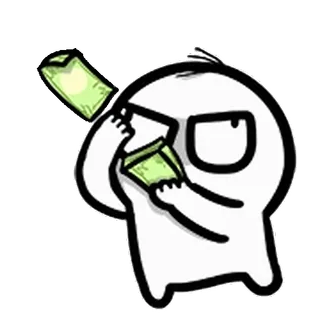 💸 Geld, Cartoon, Charakter, Reichtum, Gier whatsapp sticker
