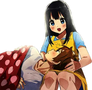 🧸 アニメ, カップル, かわいい, ロマンチック, 恋愛, 漫画 telegram sticker