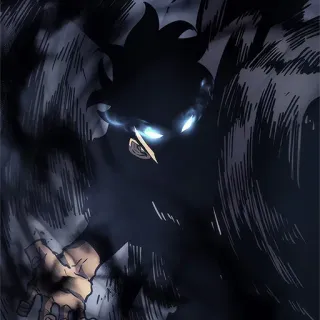 ♾ oscuro, ombra, figura, anime, mostro, bagliore telegram sticker