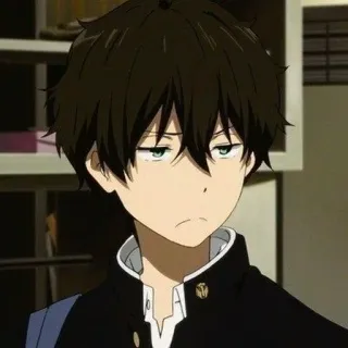 💙 Houtarou Oreki Hyouka Anime, Postać, Houtarou Oreki, Hyouka, Manga telegram sticker