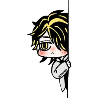 🙁 @Hawks Anime, Naklejka, Postać, Manga, Kawaii, Podglądanie telegram sticker
