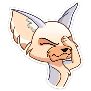 🤦‍♀️ Dibujos animados, Facepalm, Avergonzado, Frustrado, Decepcionado, Zorro, Animal telegram sticker