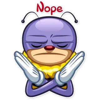 🙅 Nope การปฏิเสธ, เชิงลบ, การ์ตูน, ไม่เห็นด้วย, ไม่ telegram sticker