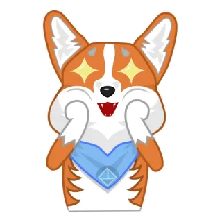😍 corgi, perro, animal, lindo, pegatina telegram sticker