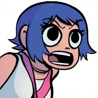 😡 Ramona Flowers Scott Pilgrim vs. the World ramona, flowers, scott pilgrim, angry, cartoon telegram sticker