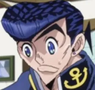 😕 Josuke Higashikata JoJo's Bizarre Adventure Anime, Manga, Jojos bizarre Abenteuer, Josuke Higashikata, Ausdruck, Schockiert telegram sticker