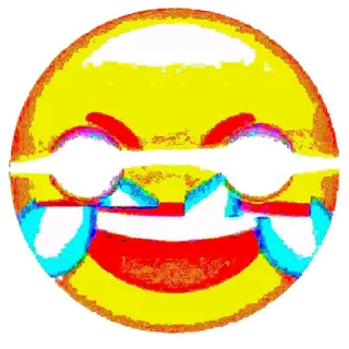 😂 Эмодзи, Смайлик, Желтый, Смешной, Лицо telegram sticker