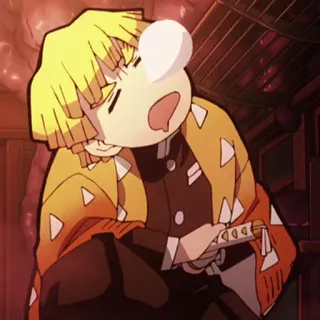 🔥 Zenitsu Agatsuma Demon Slayer Anime, Manga, Demon Slayer, Zenitsu, Drôle, Chibi telegram sticker