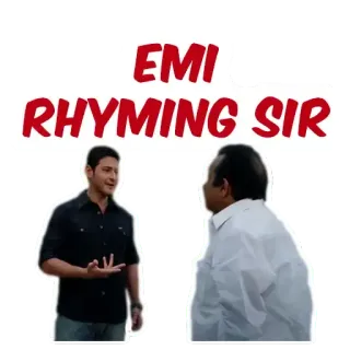 ☺️ EMI
RHYMING SIR Meme, śmieszne, tekst, rym telegram sticker