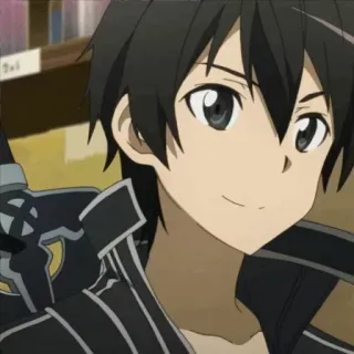 🙂 Kirito Sword Art Online Anime, Kirito, Sword Art Online, Desenho animado, Animação, Personagem, Gaming telegram sticker