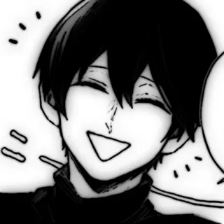 💥 Anime, Mangá, Sorriso, Feliz, Desenho animado, Retrato telegram sticker