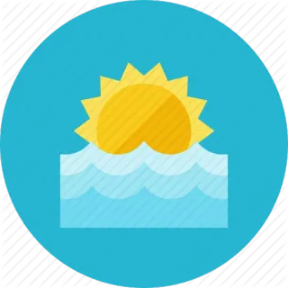 🌅 sun, sea, ocean, water, summer, vacation, weather telegram sticker