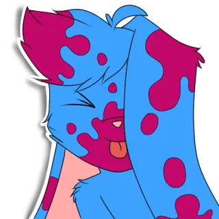 😝 dessin animé, lapin, animal, mignon, personnage, coloré telegram sticker