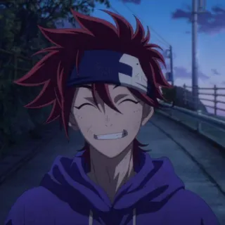🌶 Reki Kyan SK8 the Infinity Anime, lächelnd, rote Haare, Sommersprossen, Reki, Kyan telegram sticker