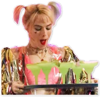 🍸 Harley Quinn Harley Quinn, DC Comics, Margot Robbie, Cocktails, Fête whatsapp sticker