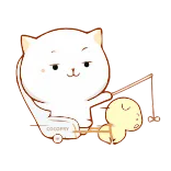 🎠 gato, perro, mascota, lindo, dibujo animado telegram sticker