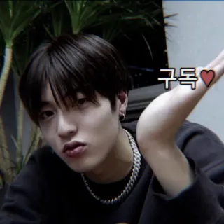 💎 구독❤️ coréen, abonnement, coeur, réseaux sociaux, K-Pop whatsapp sticker