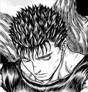 🖤 Guts Berserk manga, anime, warrior, sword, fantasy whatsapp sticker