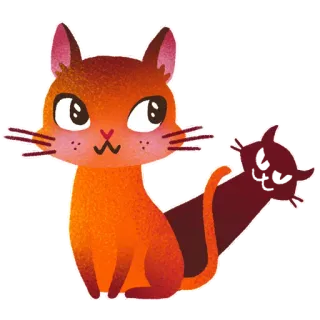 😺 gato, animal, dibujos animados, lindo, naranja, mascota telegram sticker