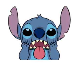 😫 Stitch Стич, Лило и Стич, Мультфильм, Смешной whatsapp sticker