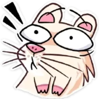 😳 Dessin animé, Animal, Hamster, Mignon, Drôle, Sticker telegram sticker