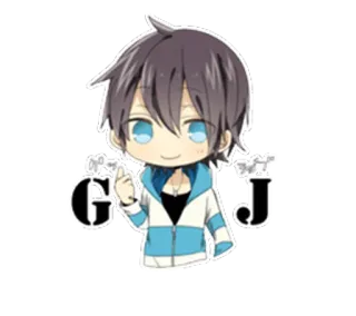 ✌ GJ Anime, Chibi, Dessin animé, Personnage whatsapp sticker