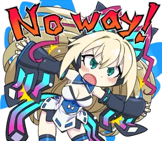 🙅 No way! 애니메이션, 만화, 캐릭터, 감탄사 whatsapp sticker