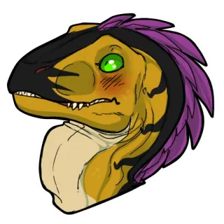 😳 공룡, 맹금류, 동물, 파충류, 만화, 귀여운 telegram sticker