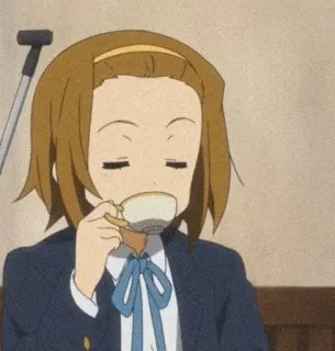 🍵 Anime, Chá, Bebida, Desenho animado, Personagem, Fofo telegram sticker
