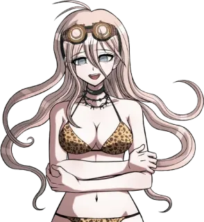🔩 Miu Iruma Danganronpa V3: Killing Harmony anime, female, bikini, goggles, danganronpa, miu iruma telegram sticker