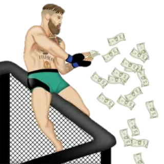 👑 Conor McGregor Конор Макгрегор, боец, деньги, UFC, MMA, спорт whatsapp sticker