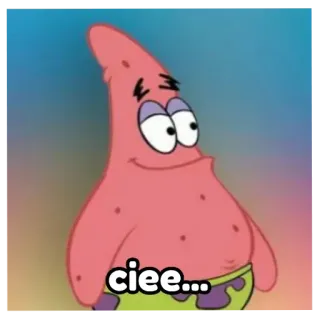🏃 Patrick Star SpongeBob SquarePants ciee... Dibujos animados, Patricio Estrella, Bob Esponja, Nickelodeon whatsapp sticker