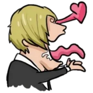 😍 Anime, Amore, Cartone animato, Faccia, Espressione, Lingua telegram sticker