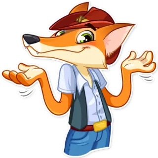 Cowboy Fox telegram stickers