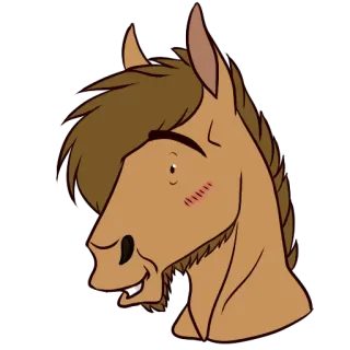 😳 лошадь, животное, мультфильм, конный telegram sticker
