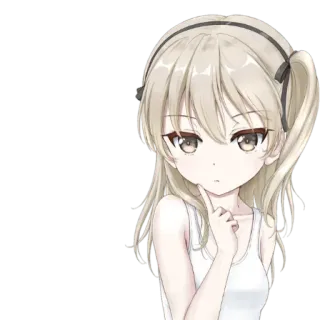 🤔 Gadis anime, Melamun, Lucu, Kartun, Manga, Karakter telegram sticker