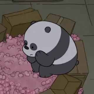 😥 Panda We Bare Bears Панда, Мультфильм, Милый, Медведь, Мы обычные медведи whatsapp sticker