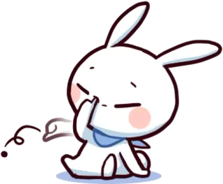 😒 Hase, Kaninchen, süß, Tier, Cartoon, kawaii telegram sticker