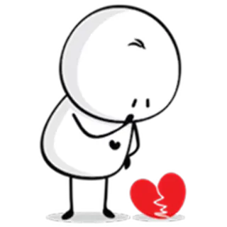 💔 Serce, Miłość, Smutny, Samotny, Złamane telegram sticker