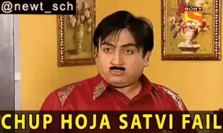 😂 CHUP HOJA SATVI FAIL telegram sticker