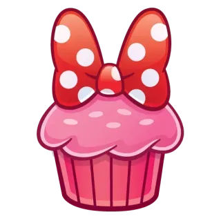 🍰 Cupcake, Dessert, Sucré, Nourriture, Dessin animé, Sticker telegram sticker