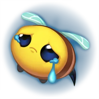 😢 ape, triste, piangendo, carino, animale, insetto telegram sticker