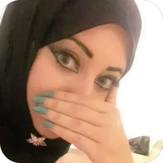🫥 woman, hijab, eyes, makeup, portrait, face telegram sticker