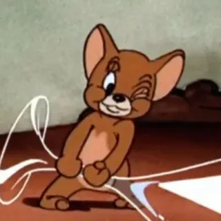 😉 Jerry Mouse Tom and Jerry cartoon, mouse, animal, jerry, tom and jerry telegram sticker