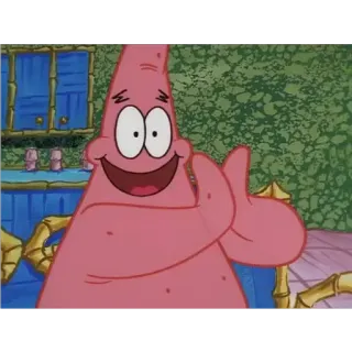 🤔 Patrick Star Spongebob Squarepants патрик, звезда, спанч боб, мультфильм, счастливый whatsapp sticker